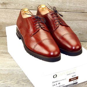 *NEW* $779 Caporicci CERVO 11.5 M Soft Italian Deerskin Leather * new Trees